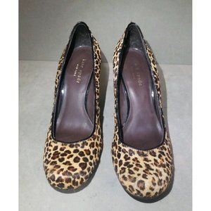 Kate Spade New York Calf Hair Leopard Print Wedges Size 6.5